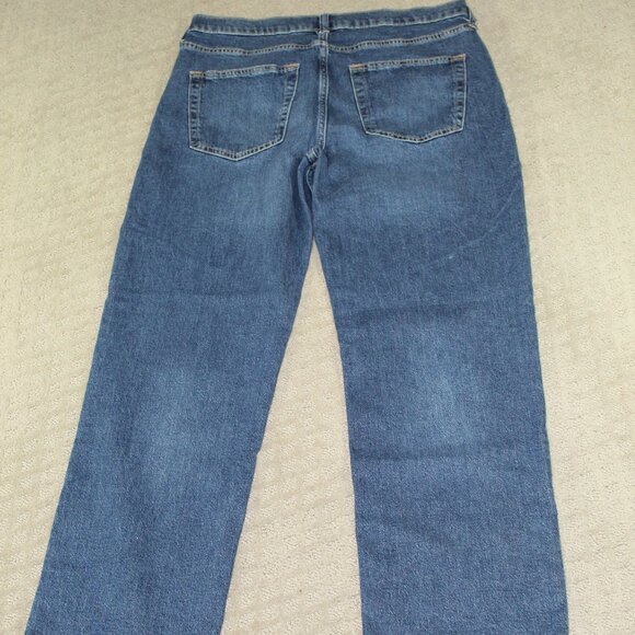 Gap Denim 90s Loose Straight Jeans Women's 8/29R Blue Mid Rise - Picture 2 of 6